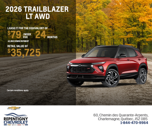 Get the 2026 Chevrolet Trailblazer LT AWD