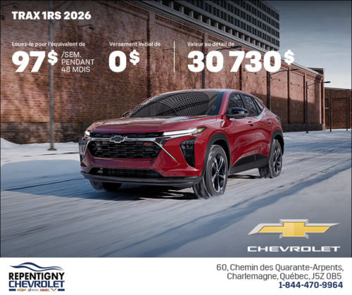 Procurez-vous le Chevrolet Trax 2026