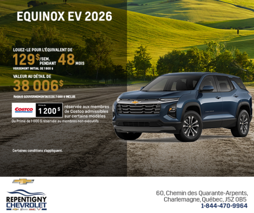 Procurez-vous le Chevrolet Equinox EV 2026