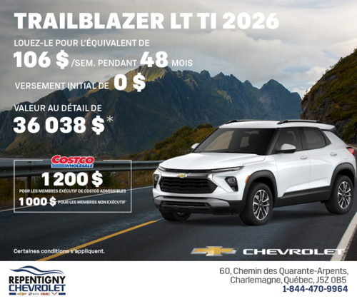 Le Chevrolet Trailblazer LT TI 2026