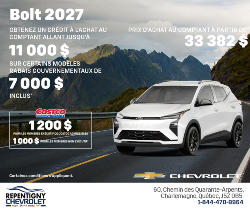 Procurez-vous le Chevrolet Bolt 2027