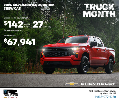 Get the 2026 Chevrolet Silverado 1500 Custom Crew Cab