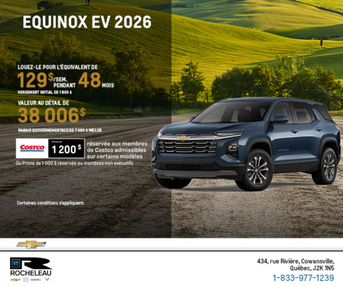 Procurez-vous le Chevrolet Equinox EV 2026