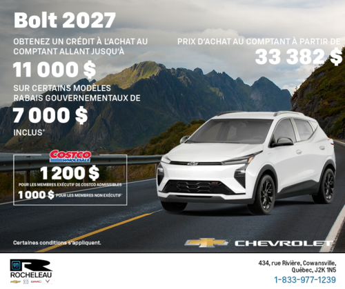 Procurez-vous le Chevrolet Bolt 2027