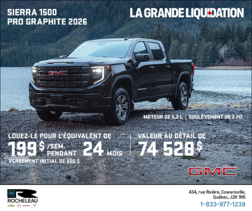 Le GMC Sierra 1500 Pro Graphite 2026 à cabine multiplace