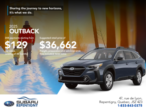 Get the 2025 Outback today!