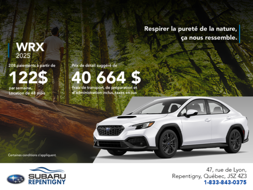 Procurez-vous la WRX 2025!