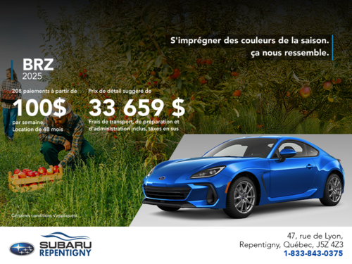 Procurez-vous la BRZ 2025!