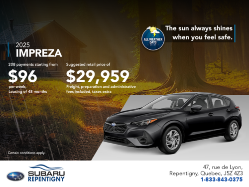 Get the 2025 Impreza!