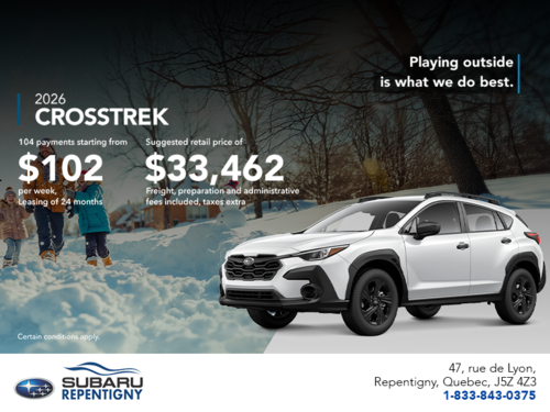 Get the 2026 Crosstrek today!