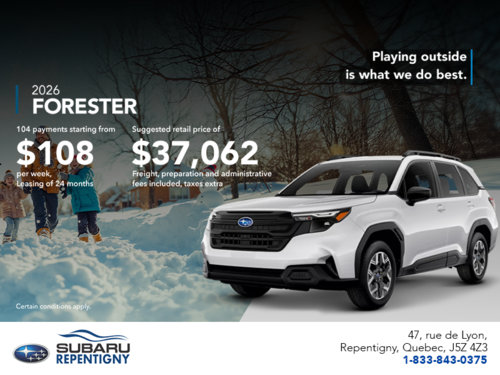 Get the 2026 Forester!
