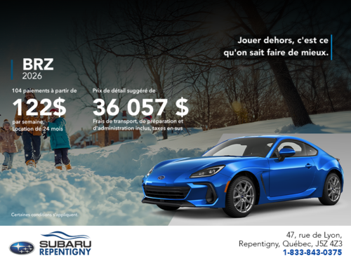 Procurez-vous la BRZ 2026!