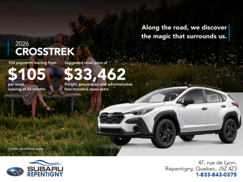 Get the 2026 Crosstrek today!
