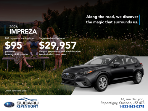 Get the 2026 Impreza!