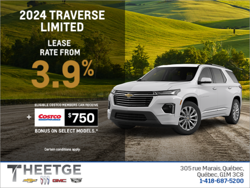 Get the 2024 Chevrolet Traverse Limite