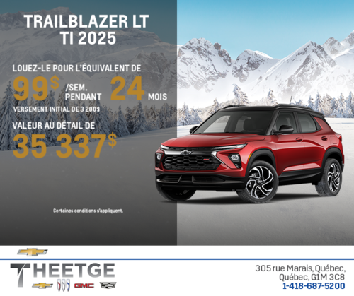 Le Chevrolet Trailblazer LT 2024