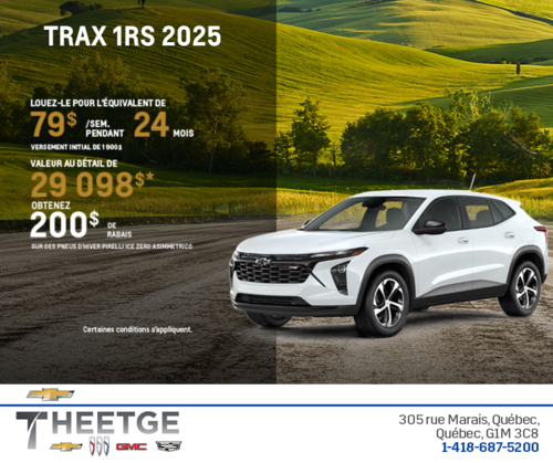 Procurez-vous le Chevrolet Trax 2025