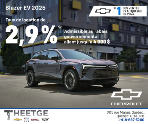 Procurez-vous le Chevrolet Blazer EV 2025