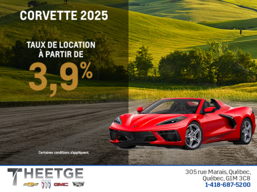 Procurez-vous le Chevrolet Corvette 2025