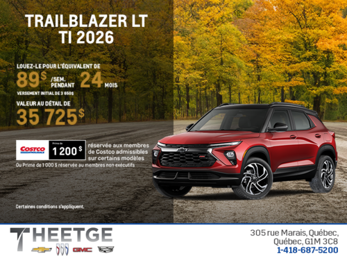 Le Chevrolet Trailblazer LT TI 2026