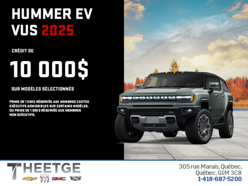 Le GMC Hummer EV VUS 2025