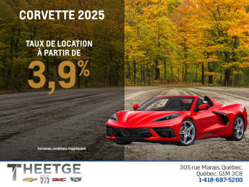 Procurez-vous le Chevrolet Corvette 2025