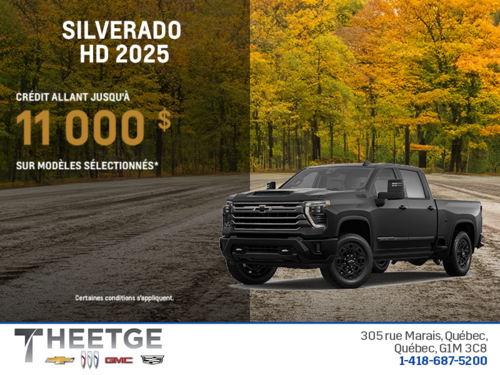 Procurez-vous le Chevrolet Silverado HD 2025