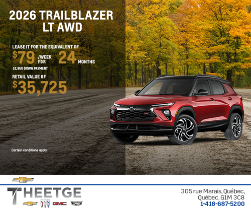 Get the 2026 Chevrolet Trailblazer LT AWD