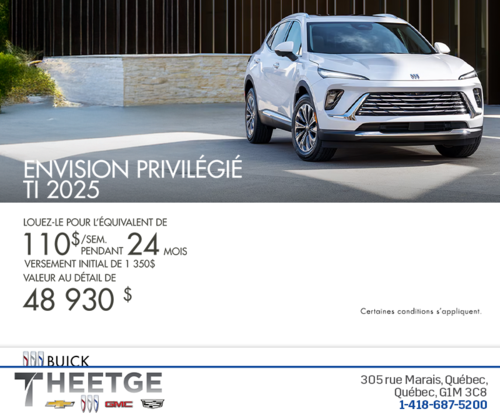 Procurez-vous la Buick Envision Privilégié TI 2025