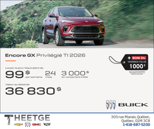 Procurez-vous le Buick Encore GX 2026