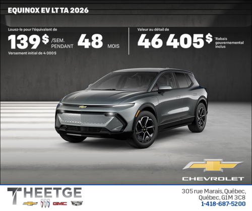 Procurez-vous le Chevrolet Equinox EV 2026