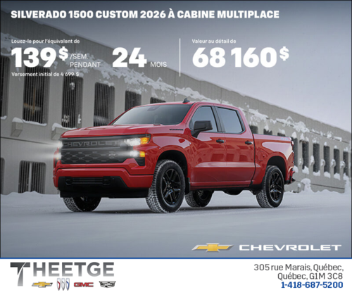 Procurez-vous le Chevrolet Silverado 1500 2026