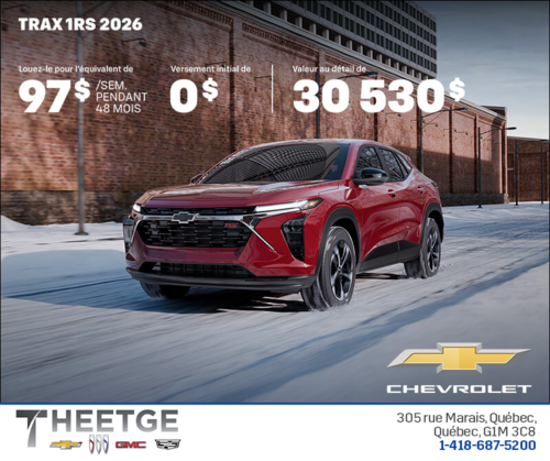 Procurez-vous le Chevrolet Trax 2026