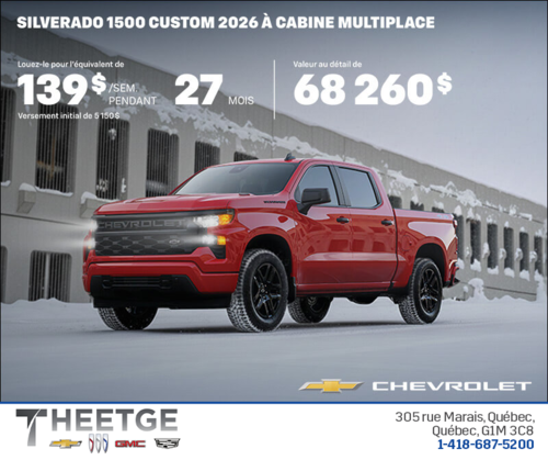 Procurez-vous le Chevrolet Silverado 1500 2026