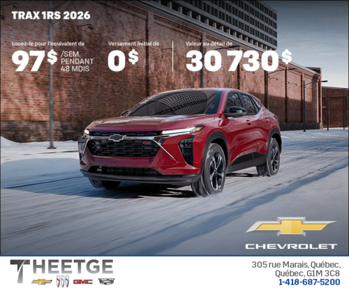 Procurez-vous le Chevrolet Trax 2026