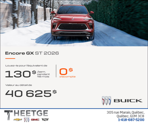 Procurez-vous le Buick Encore GX 2026