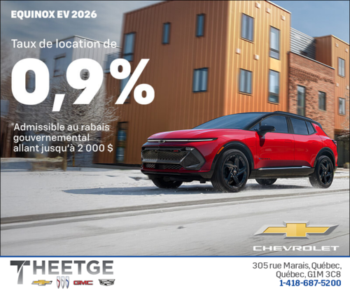 Procurez-vous le Chevrolet Equinox EV 2026