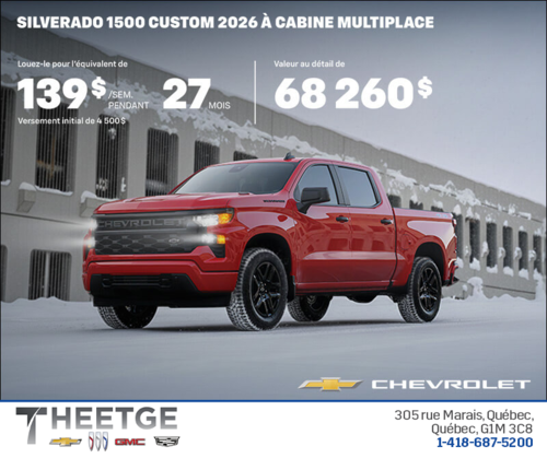 Procurez-vous le Chevrolet Silverado 1500 2026