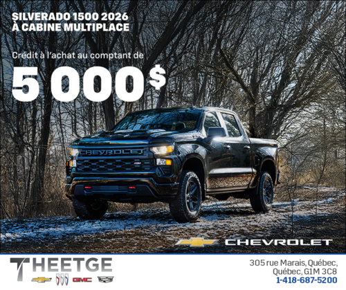 Procurez-vous le Chevrolet Silverado 1500 2026