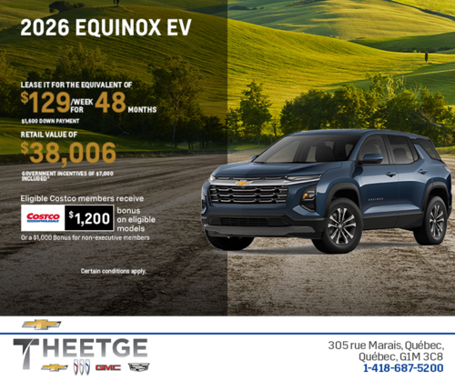 Get the 2026 Chevrolet Equinox EV