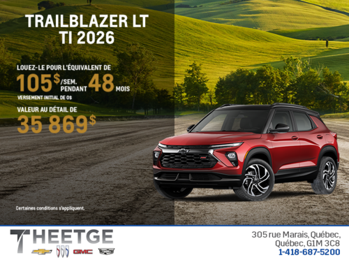 Le Chevrolet Trailblazer LT TI 2026