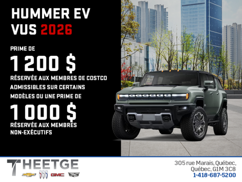 Le GMC Hummer EV VUS 2026