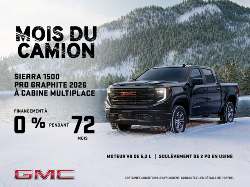 Le GMC Sierra 1500 2026 Pro Graphite à Cabine Multiplace