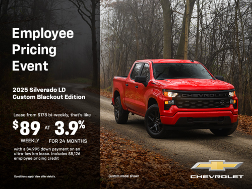 The 2025 Chevrolet Silverado LD Custom Blackout Edition