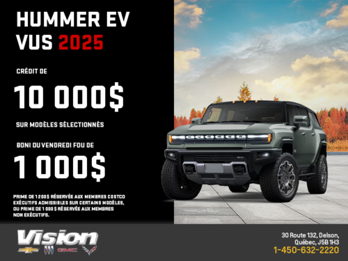 Le GMC Hummer EV VUS 2025