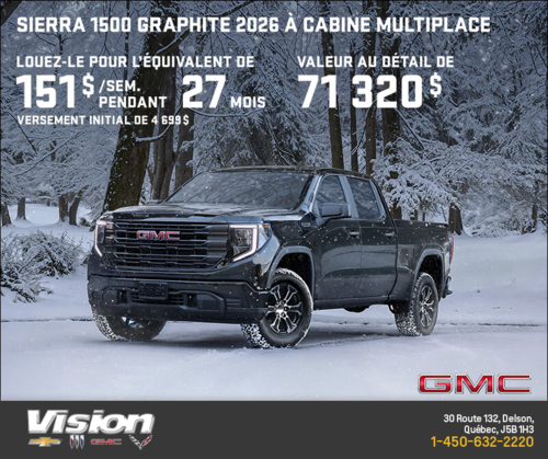 Le GMC Sierra 1500 2026 Graphite