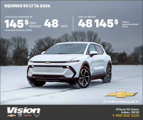 Procurez-vous le Chevrolet Equinox EV 2026