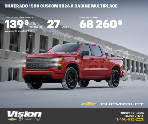 Procurez-vous le Chevrolet Silverado 1500 2026