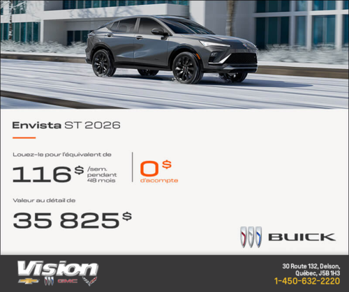 Procurez-vous la Buick Envista 2026