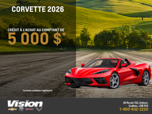 Procurez-vous le Chevrolet Corvette 2026